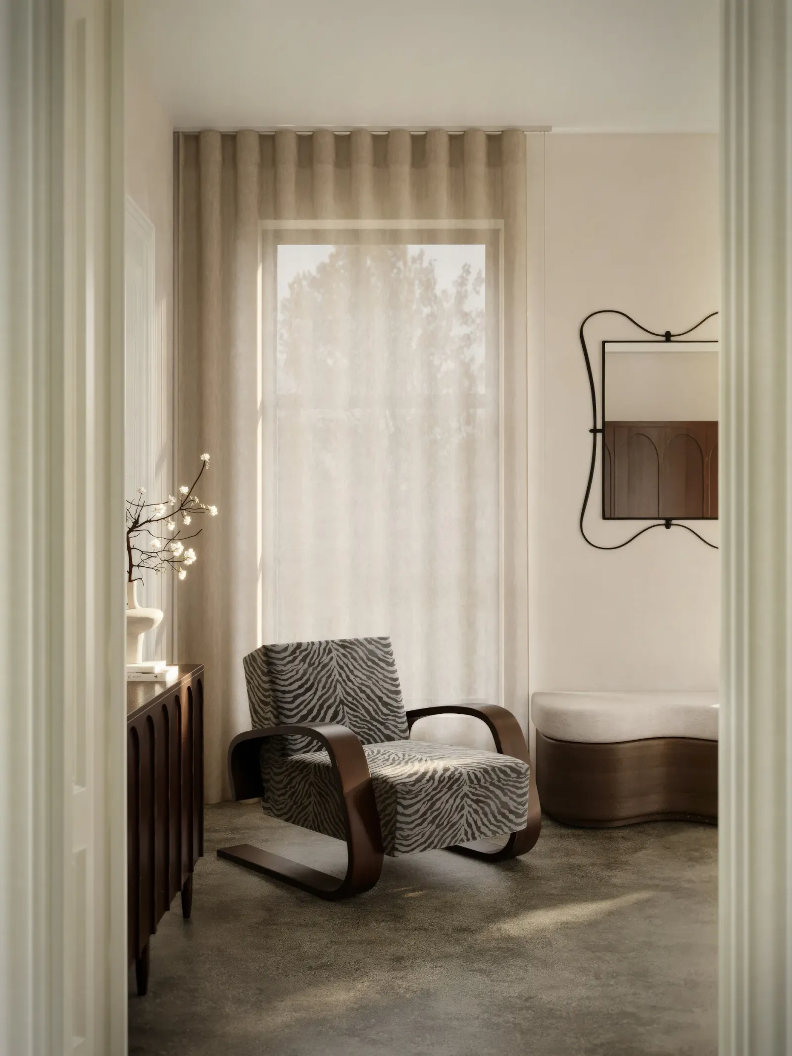 Furniture and decor options for a girl's room. Visualization