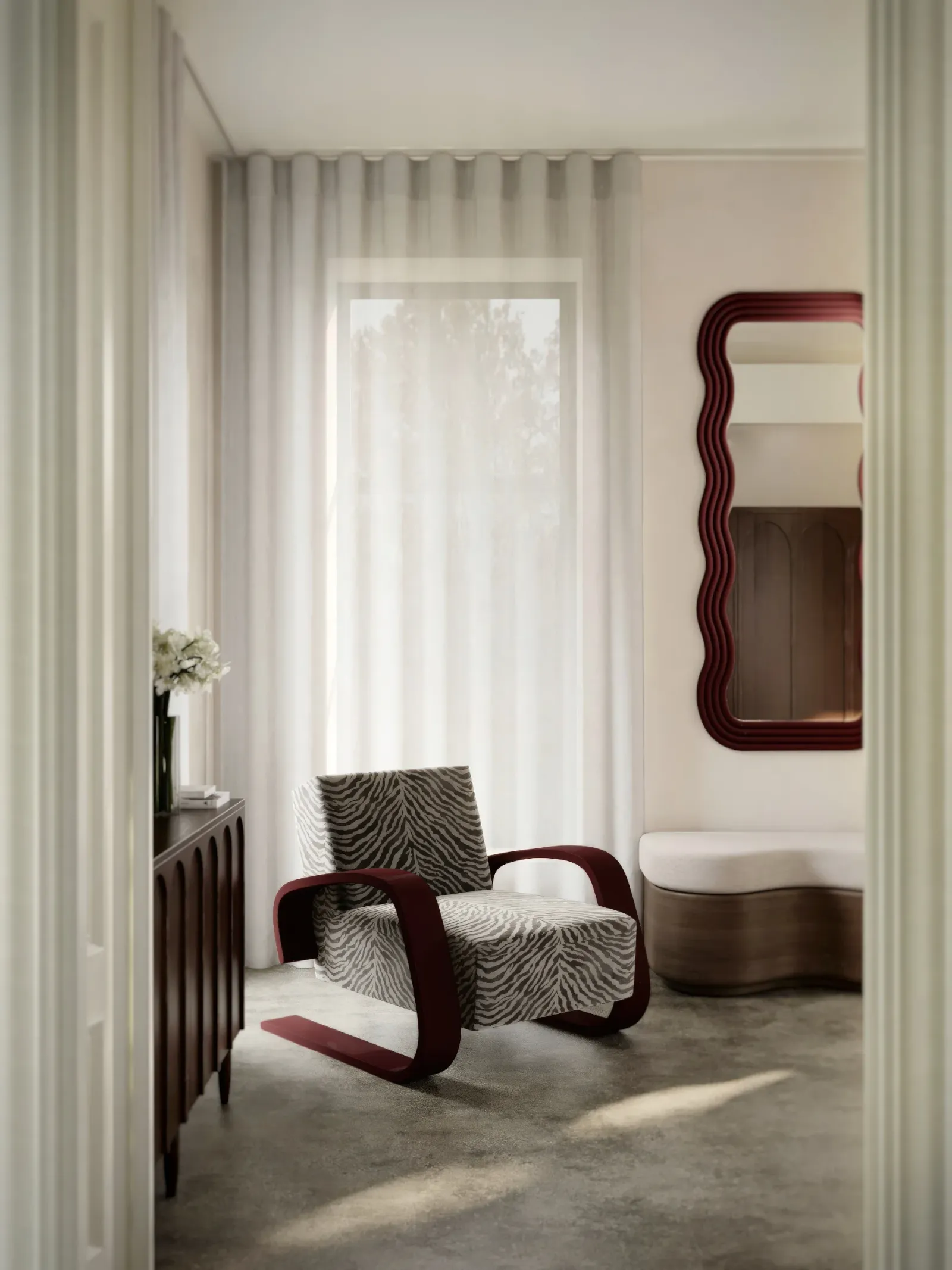 Furniture and decor options for a girl's room. Visualization