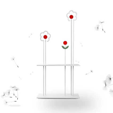 Console with colored dots